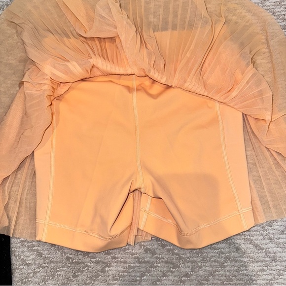 Lululemon Mesh Pleats Mid-Rise Mini Tennis Skirt Summer Glow Peach 4🍑 - Picture 11 of 12